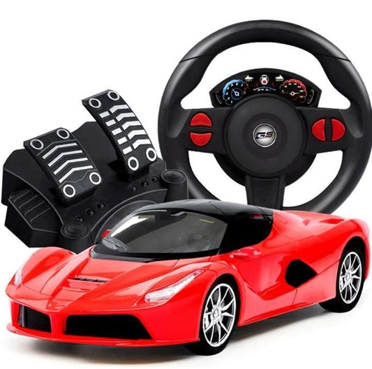 Realistic RC Car Blue Black Racing Toy for Kids