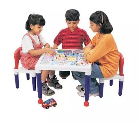 Kids Table & Chair Set Plastic Colorful Small Space