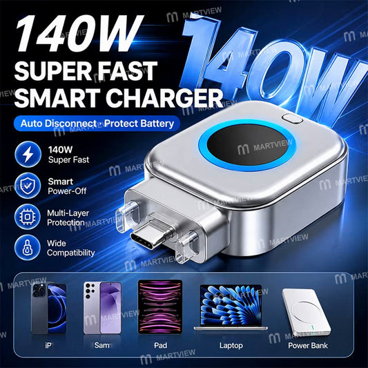 Type-C Auto Power Cutoff Charge Separator Protector Supports Up to 140W Charging